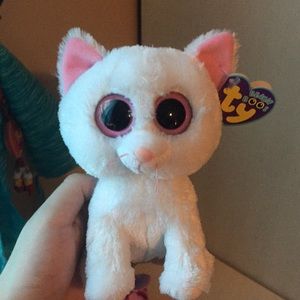 White cat beanie boo